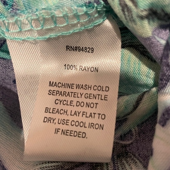 Derek Heart Halter Top Tropical Green Small Vacation Resort Beachy Hawaiian Boho - Picture 6 of 6